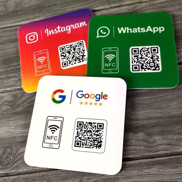 placas NFC QR para redes sociales